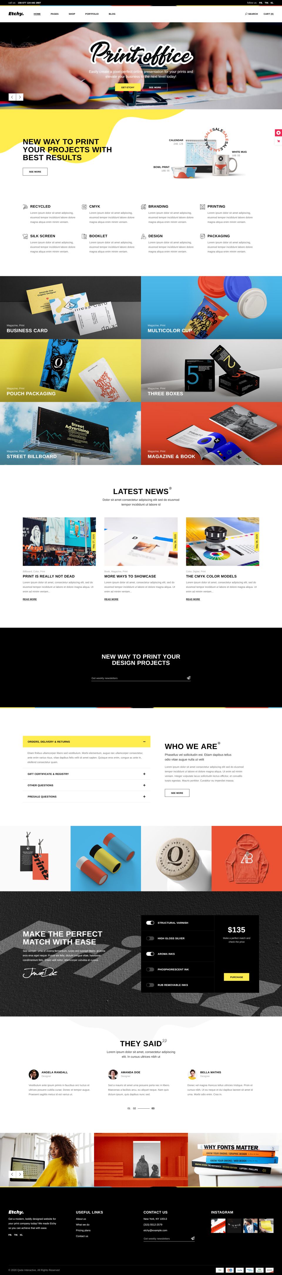 WordPress template ThemeForest Etchy