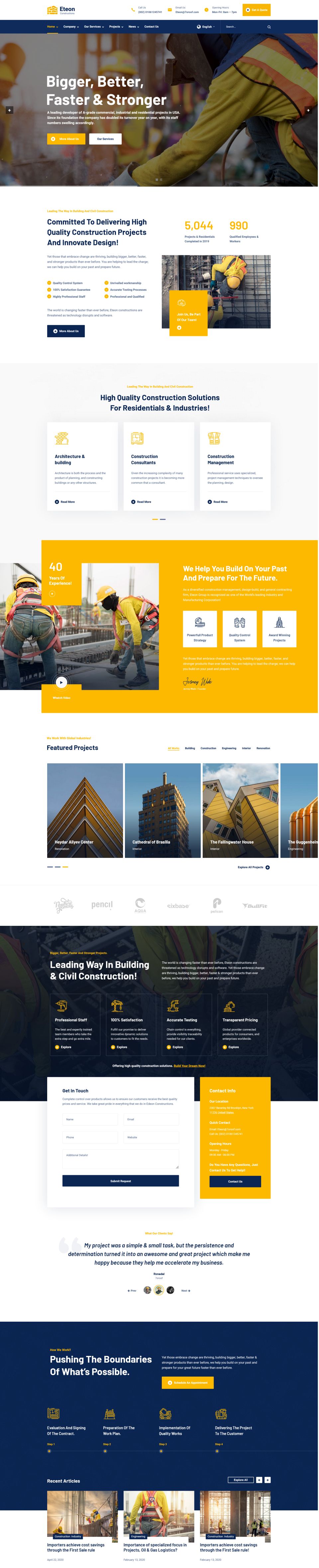 WordPress template ThemeForest Eteon