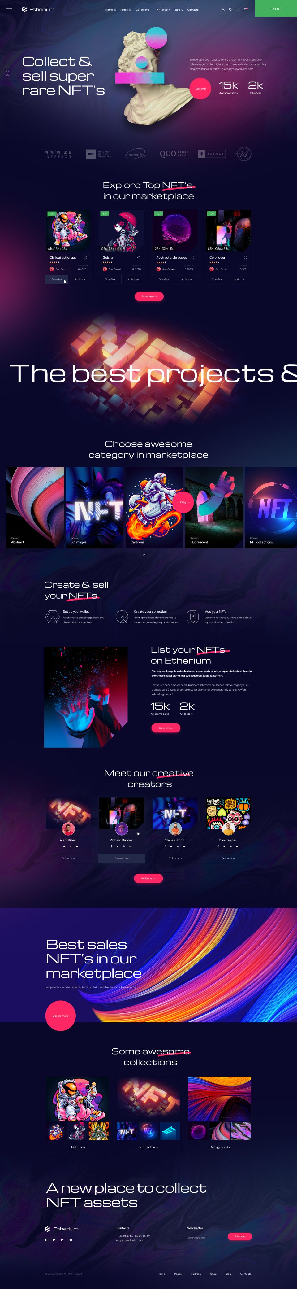 WordPress template ThemeForest Etherium
