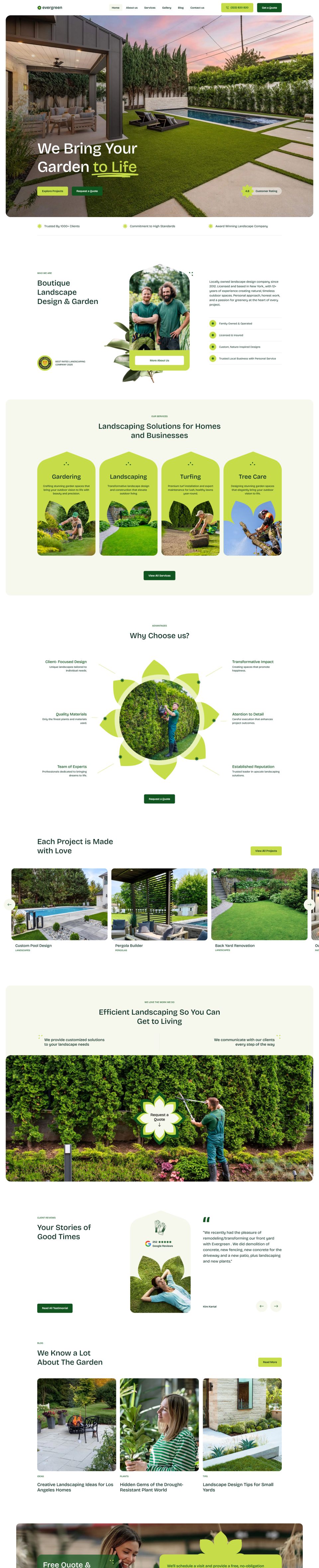 WordPress template ThemeForest EverGreen