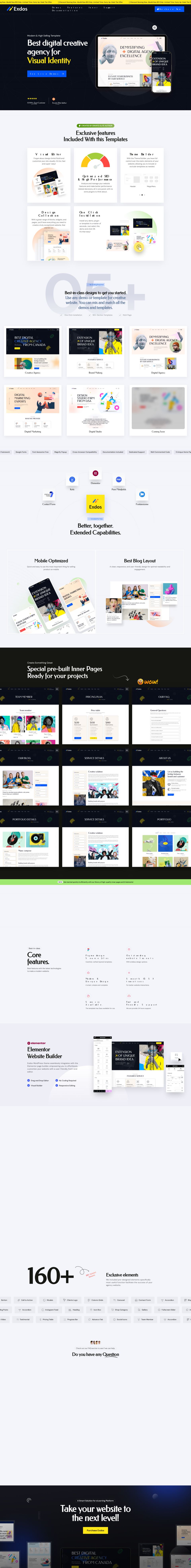 WordPress template ThemeForest Exdos