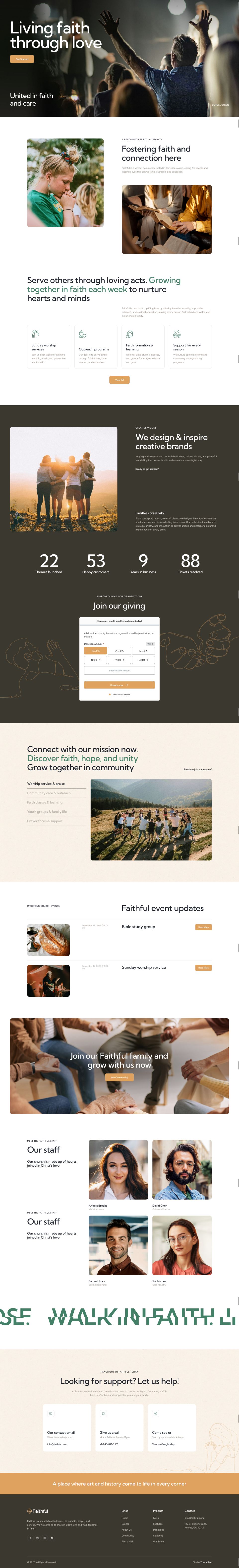 WordPress template ThemeForest Faithful