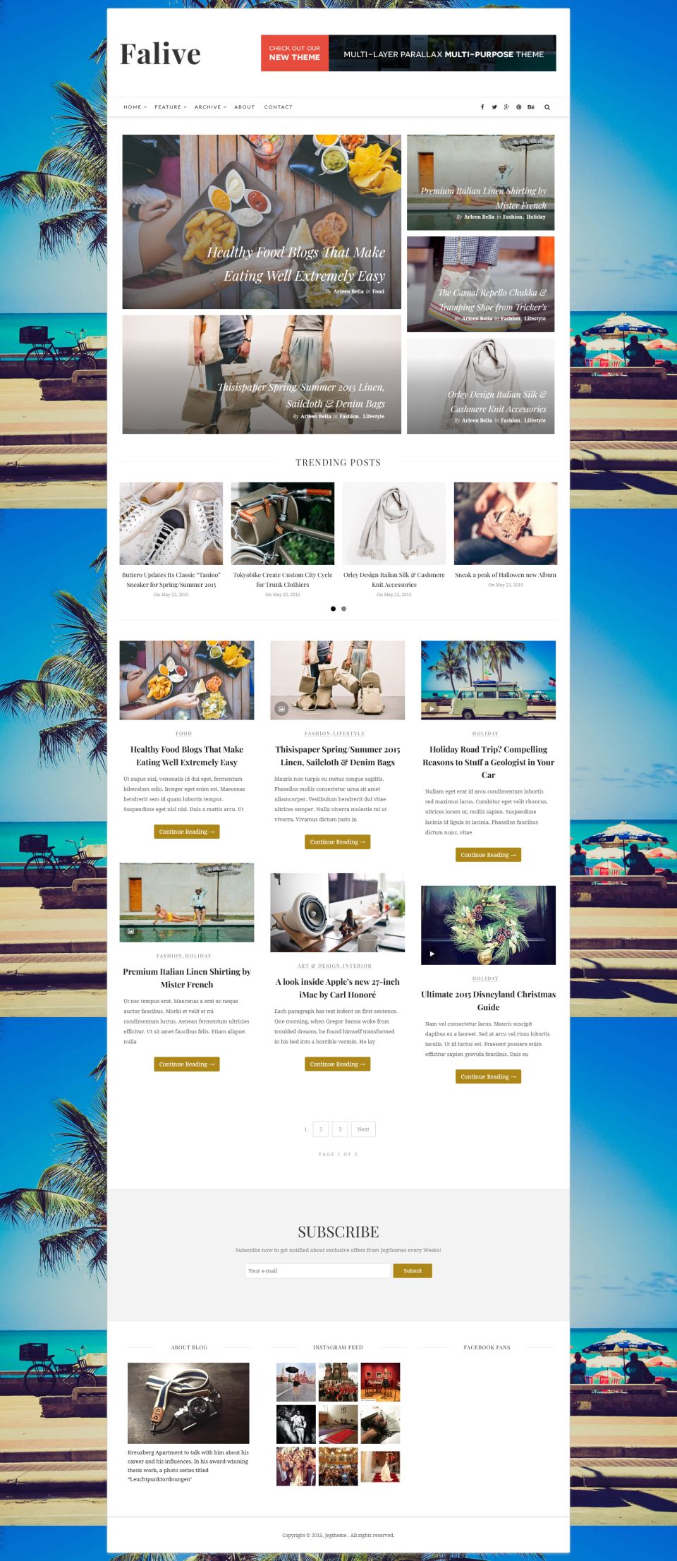 WordPress template ThemeForest Falive