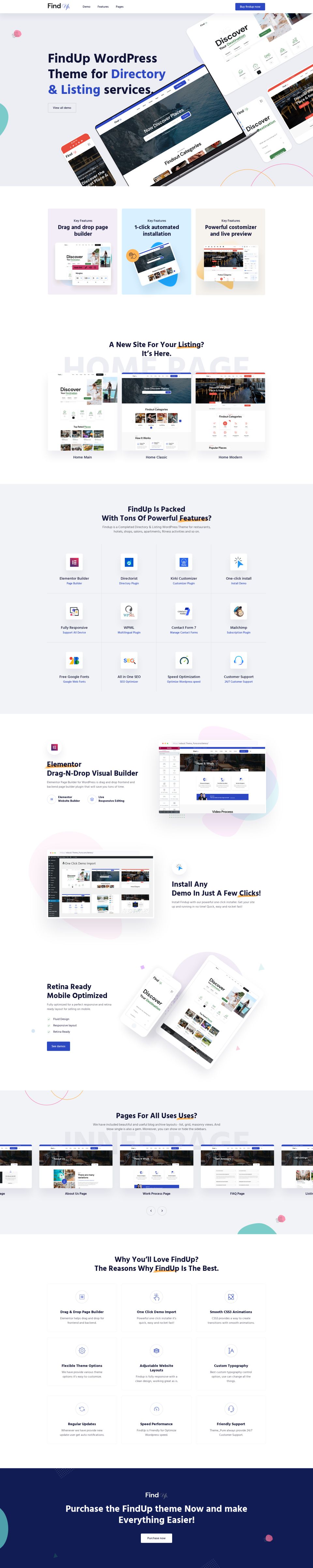 WordPress template ThemeForest Findup