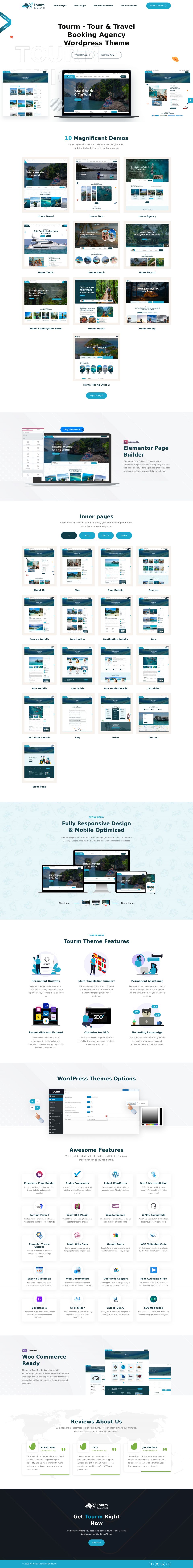 WordPress template ThemeForest Tourm