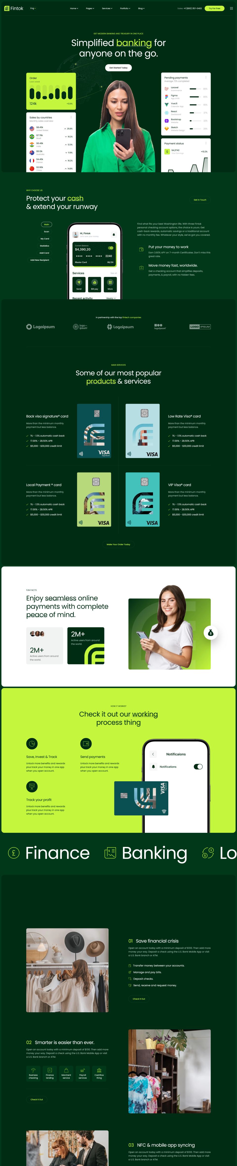 WordPress template ThemeForest Fintok