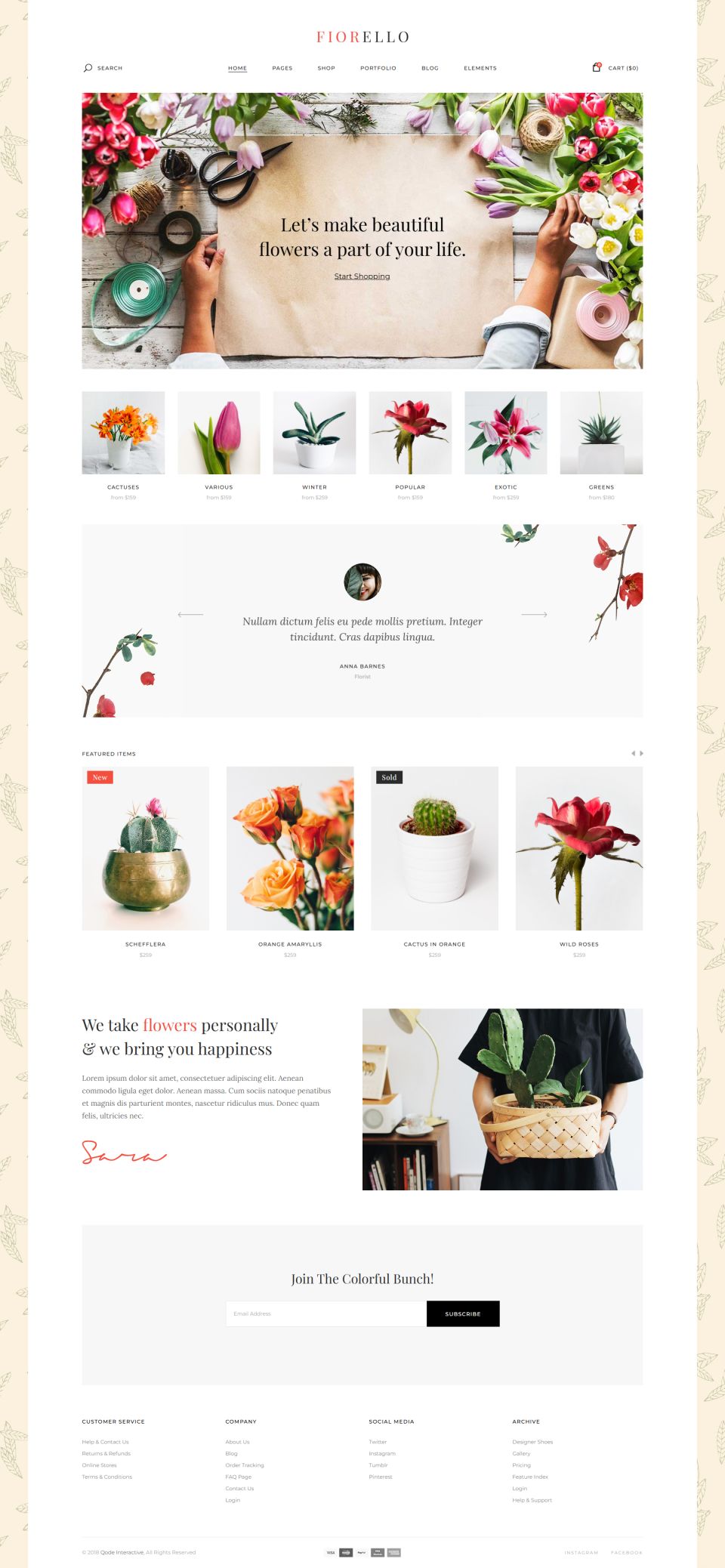 WordPress template ThemeForest Fiorello