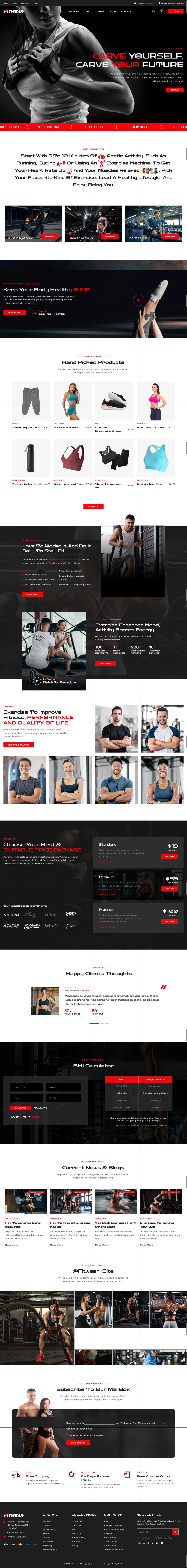 Template ThemeForest Fitwear WordPress template ThemeForest Fitwear