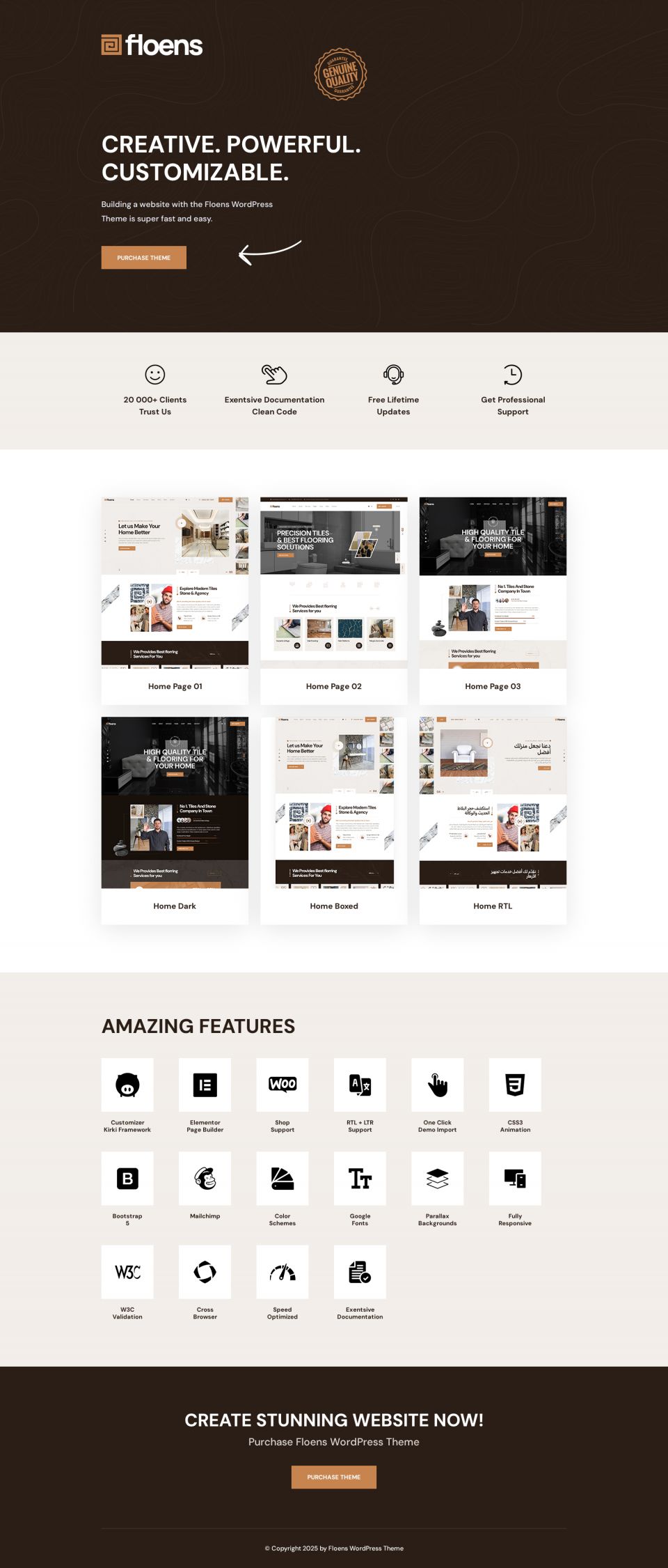 WordPress template ThemeForest Floens