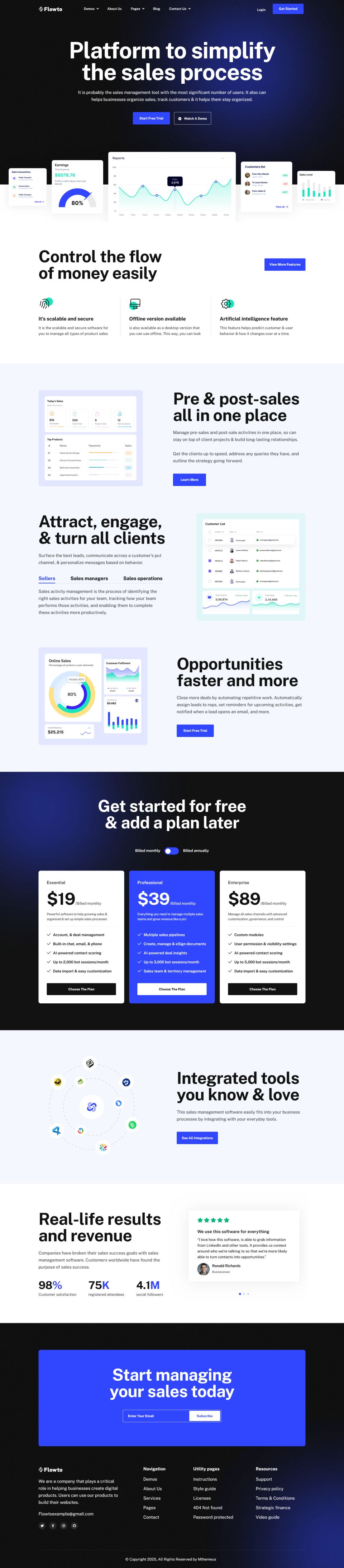 WordPress template ThemeForest Flowto