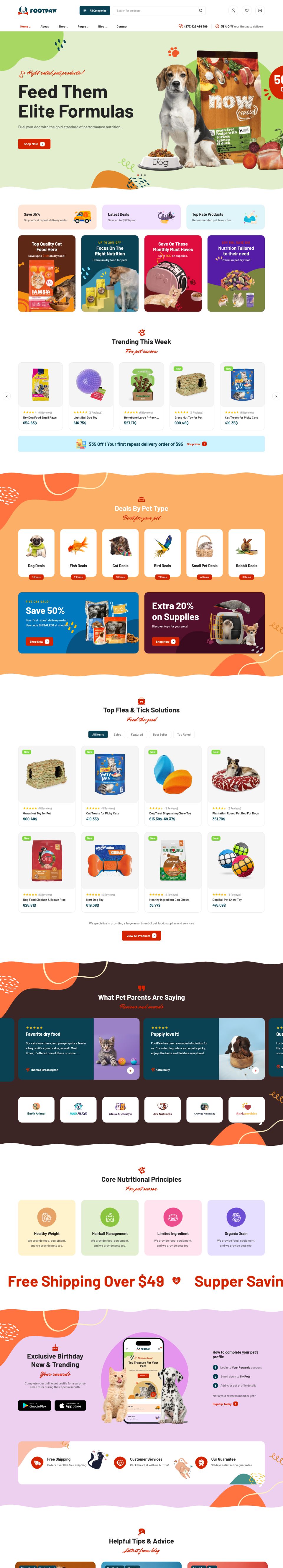 WordPress template ThemeForest FootPaw