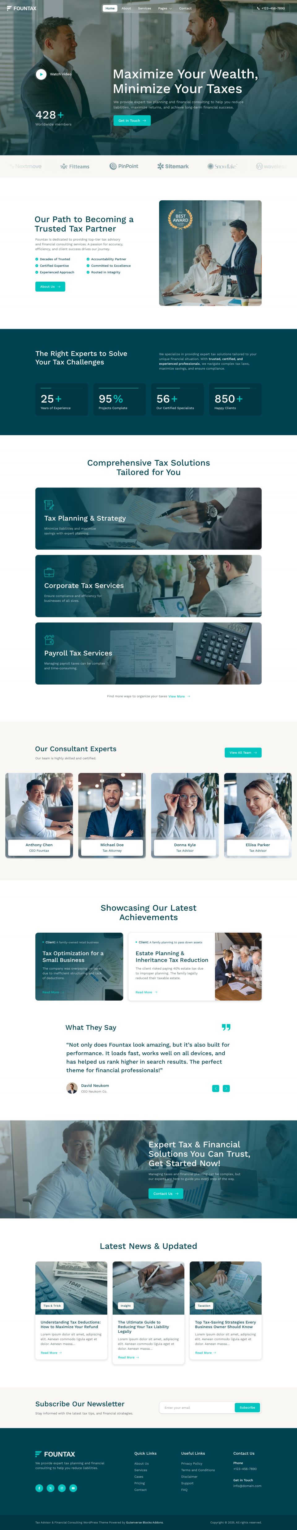 WordPress template ThemeForest Fountax