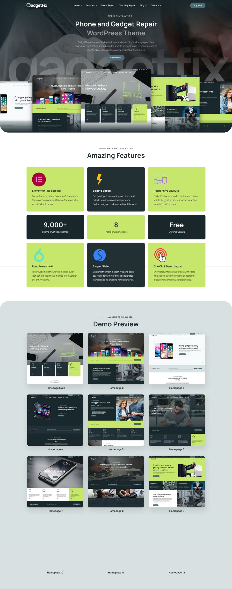 WordPress template ThemeForest Gadgetfix