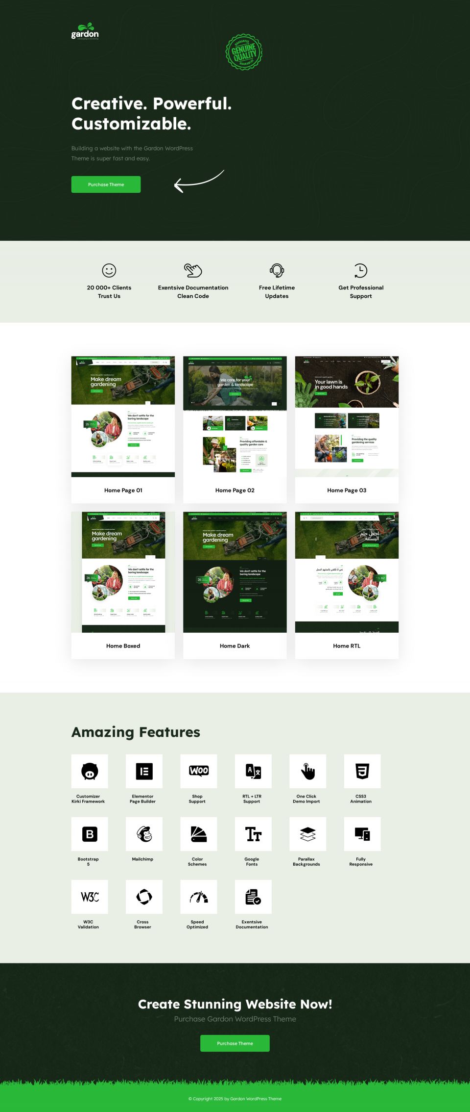 WordPress template ThemeForest Gardon