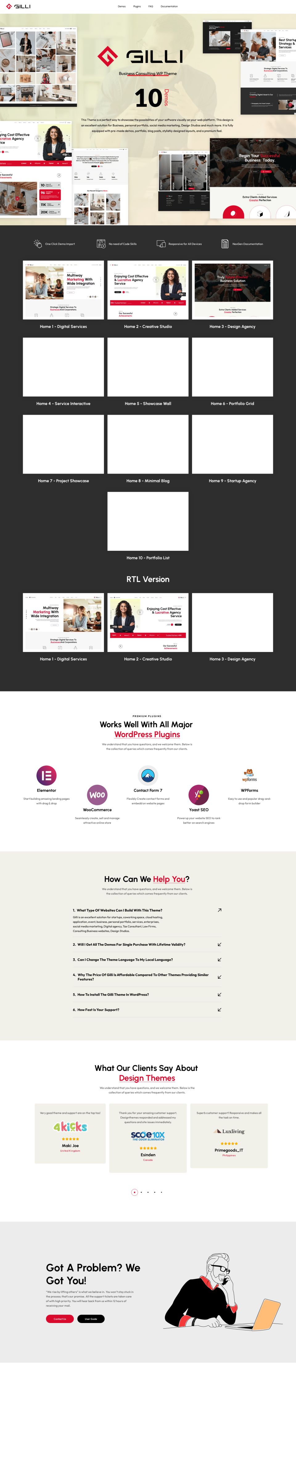 WordPress template ThemeForest Gilli
