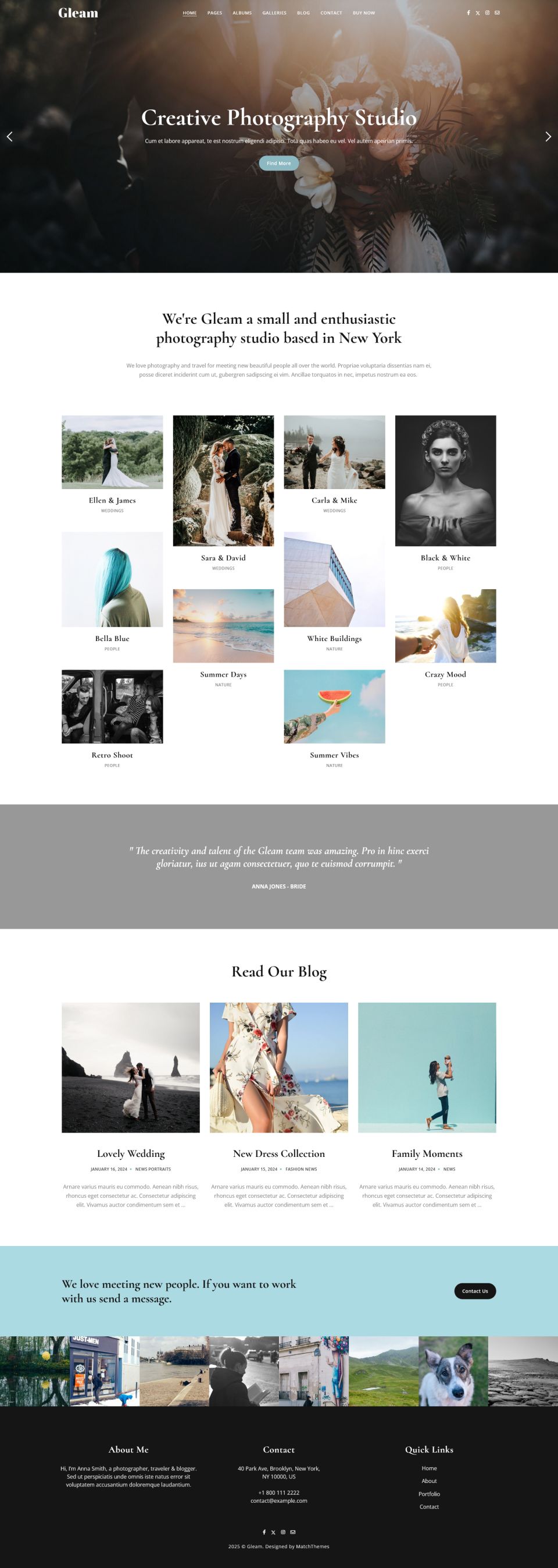 WordPress template ThemeForest Gleam