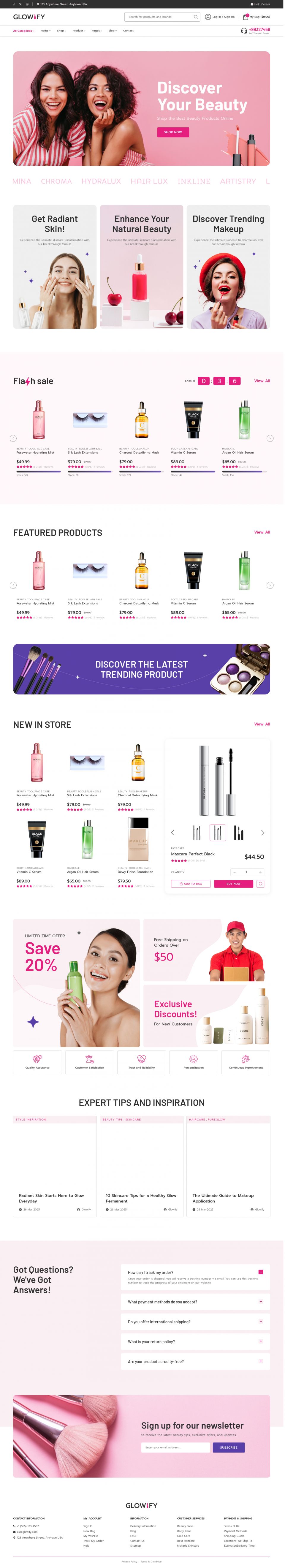 WordPress template ThemeForest Glowify