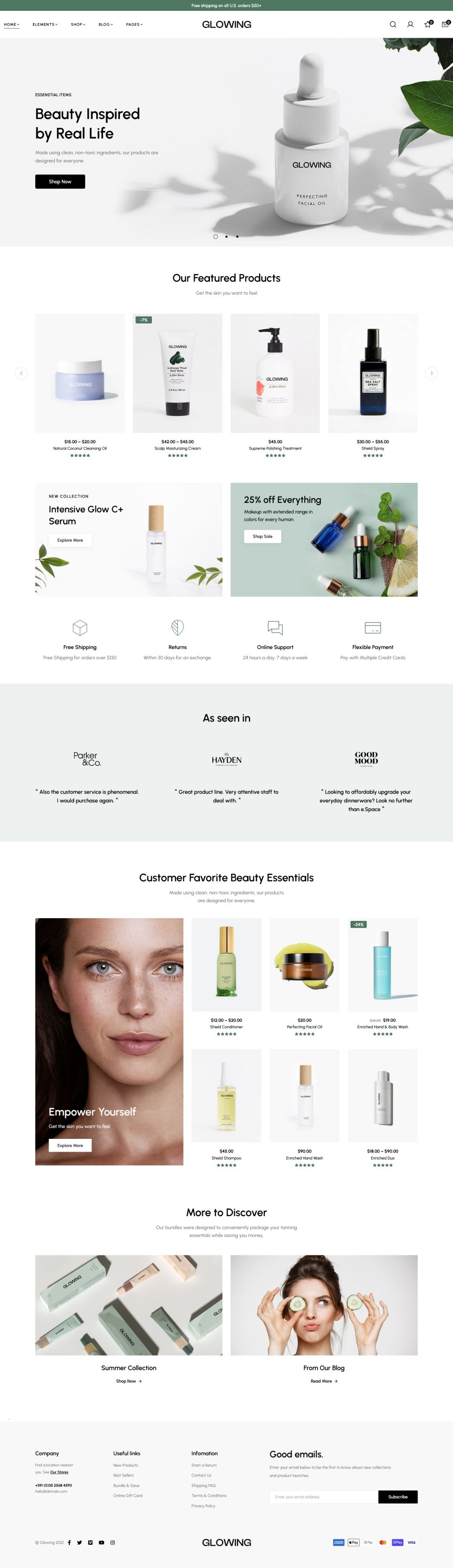 WordPress template ThemeForest Glowing