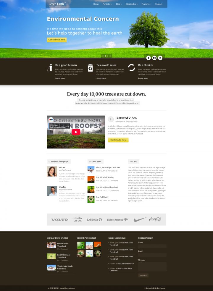 WordPress template ThemeForest Green Earth