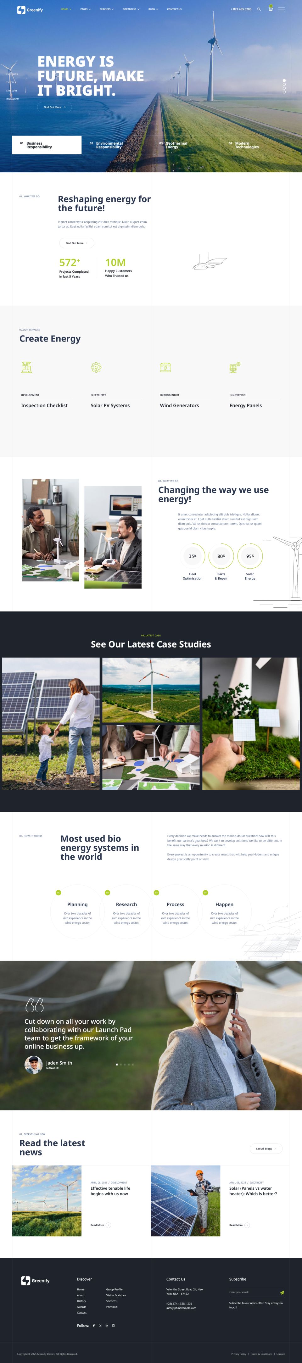 WordPress template ThemeForest Greenify