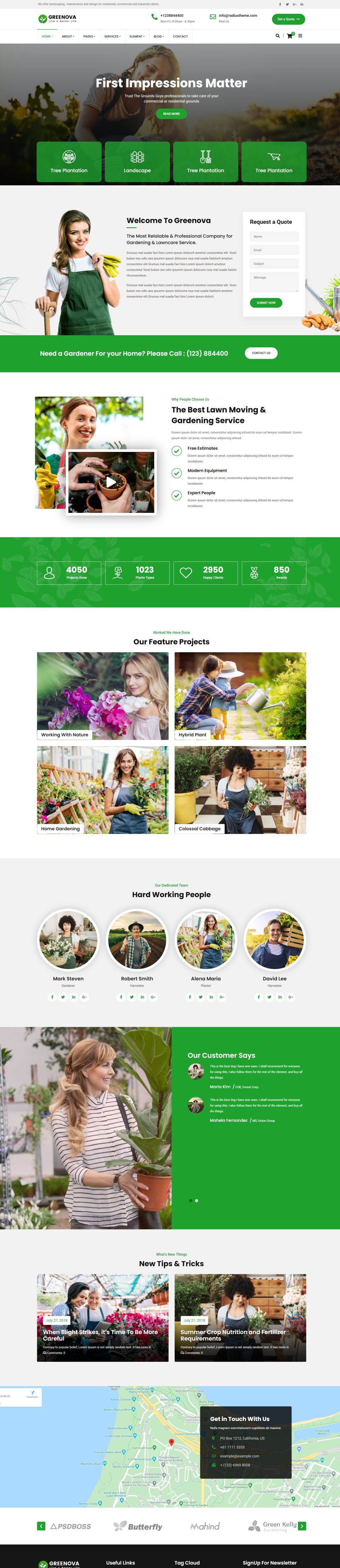 WordPress template ThemeForest Greenova