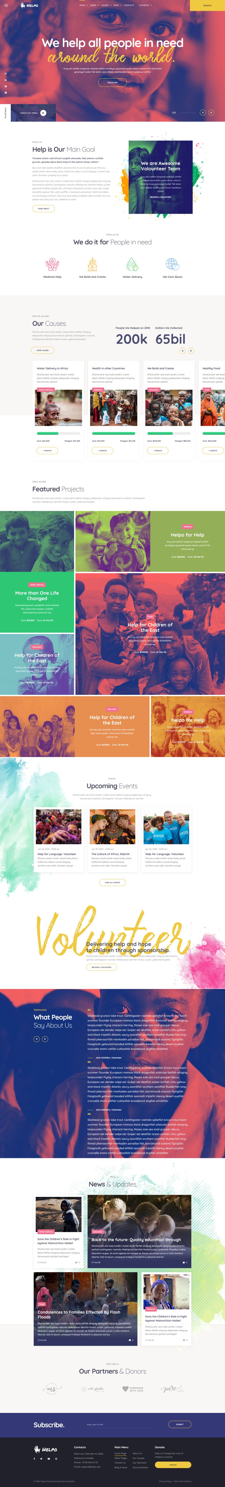 WordPress template ThemeForest Helpo