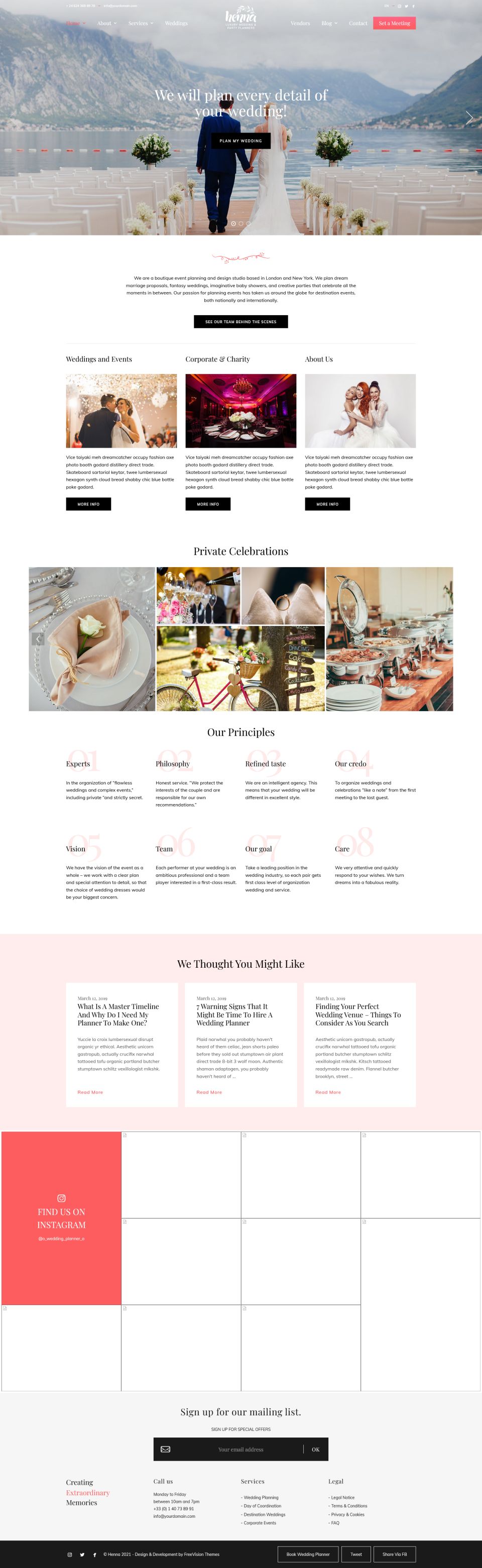 WordPress template ThemeForest Henna