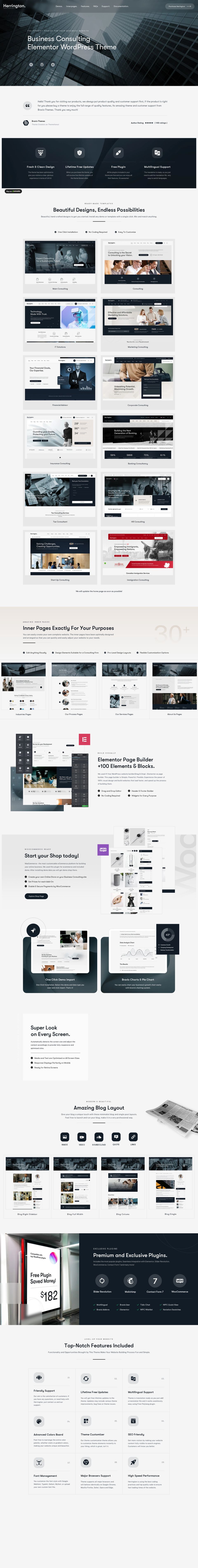 WordPress template ThemeForest Herington