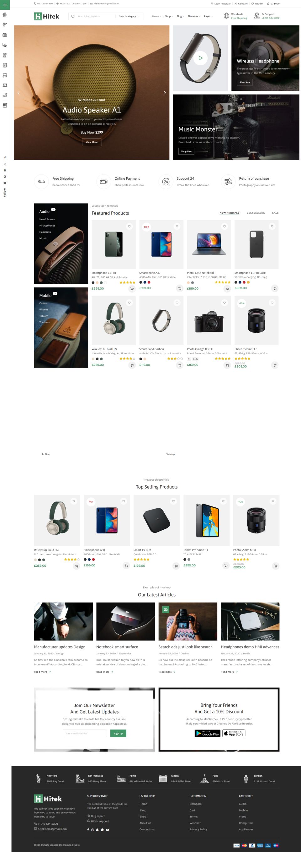 WordPress template ThemeForest Hitek