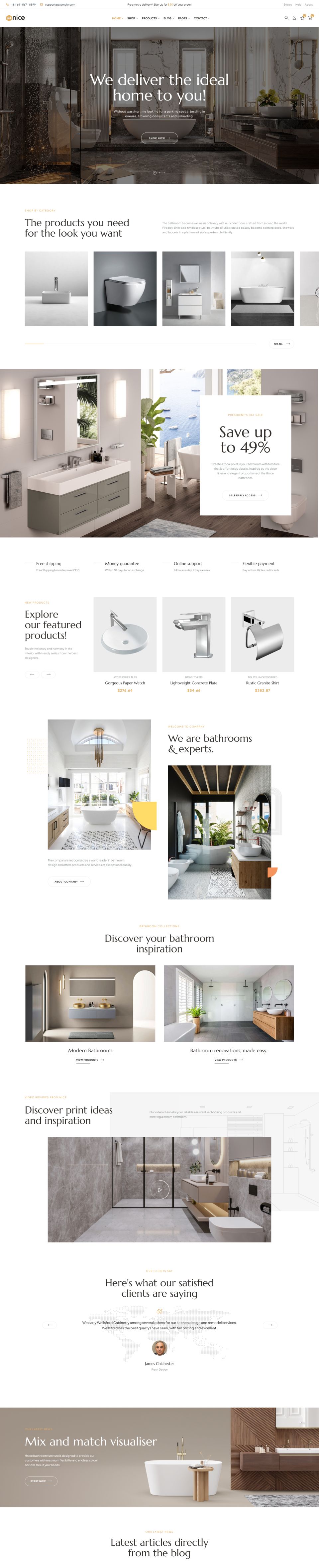 WordPress template ThemeForest Hnice
