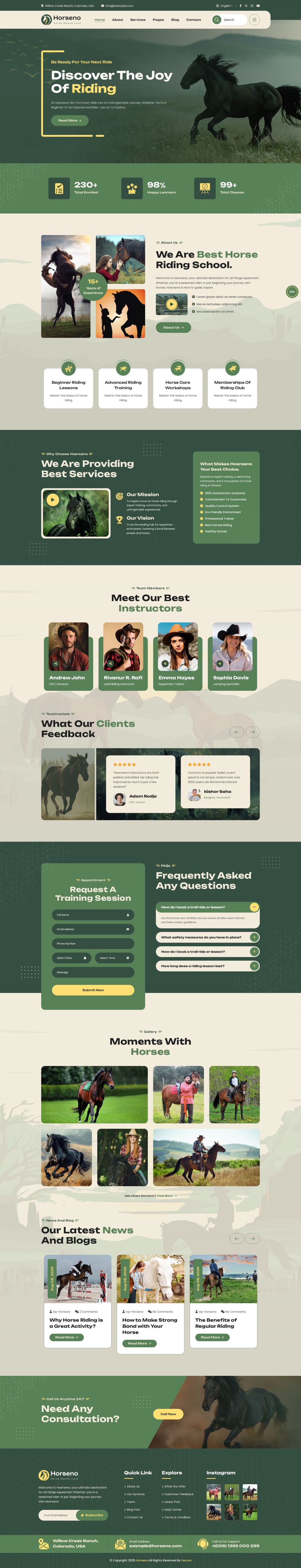 WordPress template ThemeForest Horseno