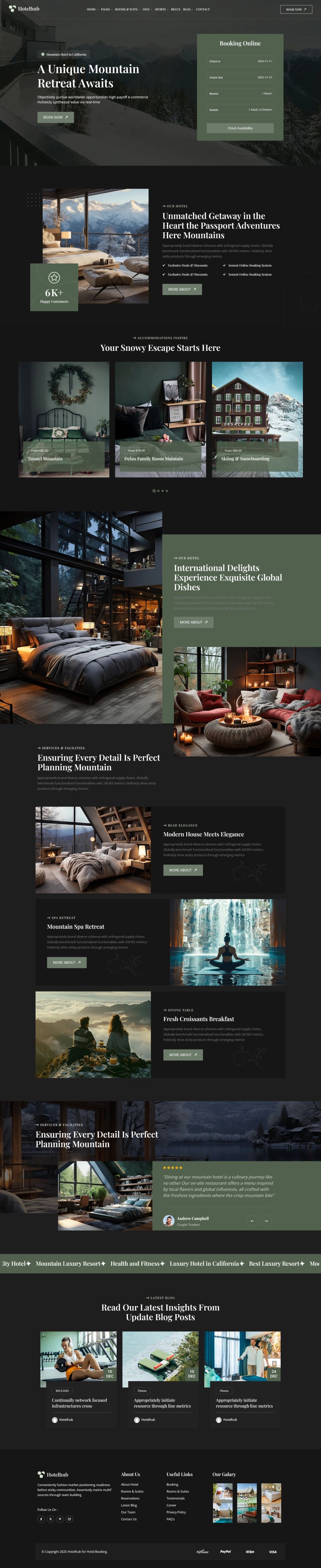 Template ThemeForest Hotelhub WordPress template ThemeForest Hotelhub