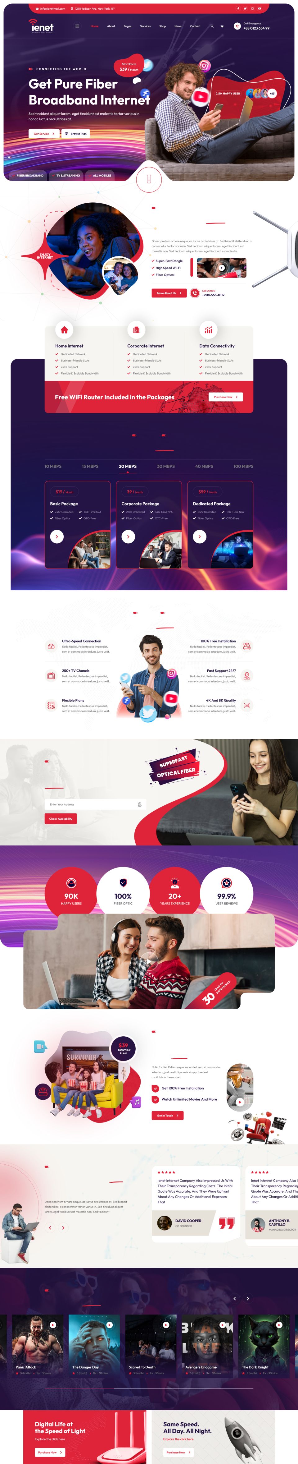 WordPress template ThemeForest Ienet