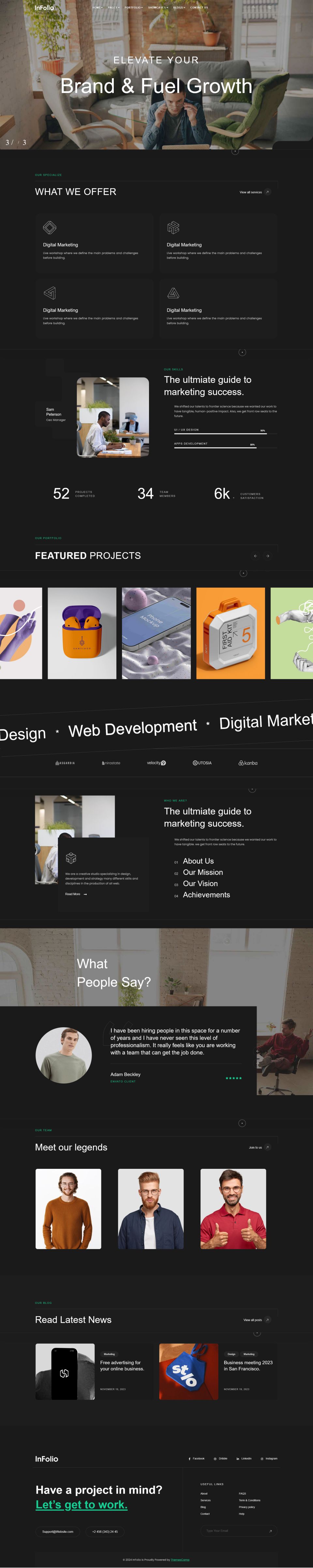 WordPress template ThemeForest Infolio