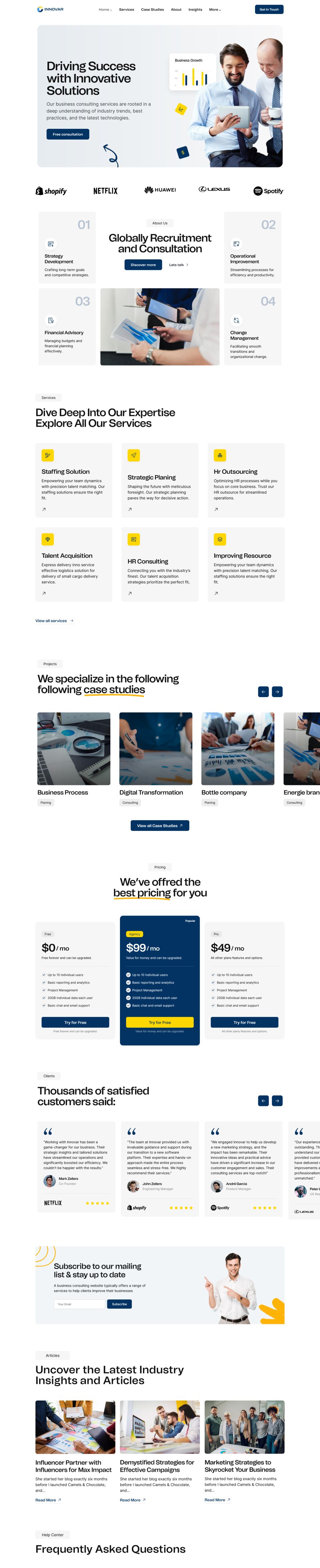 WordPress template ThemeForest Innovar