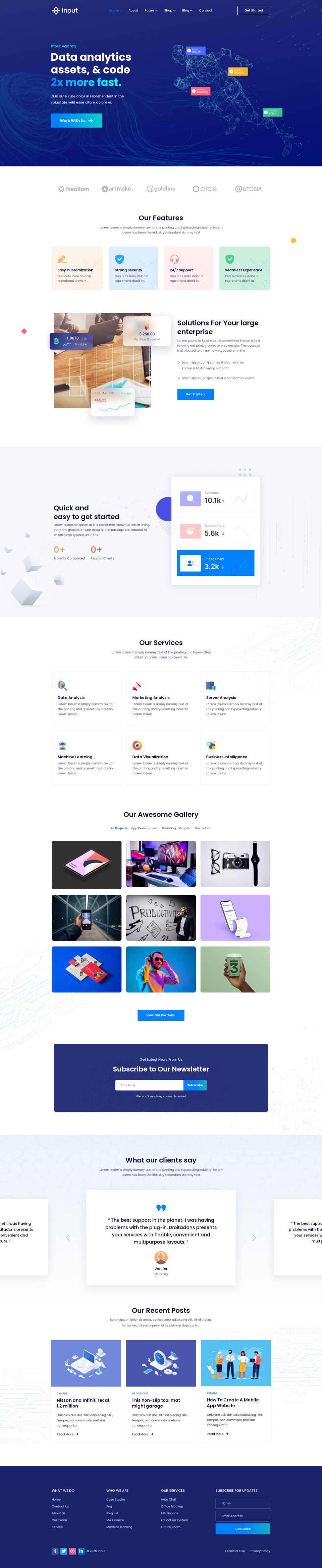 WordPress template ThemeForest Input