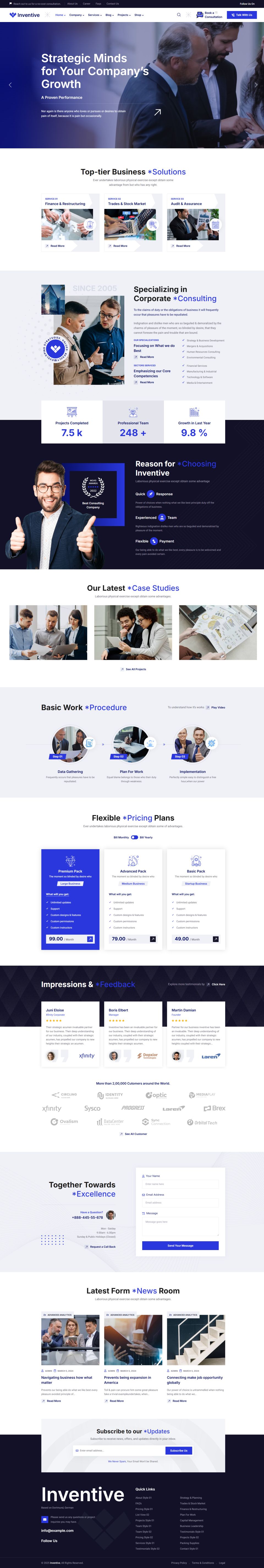 WordPress template ThemeForest Inventive