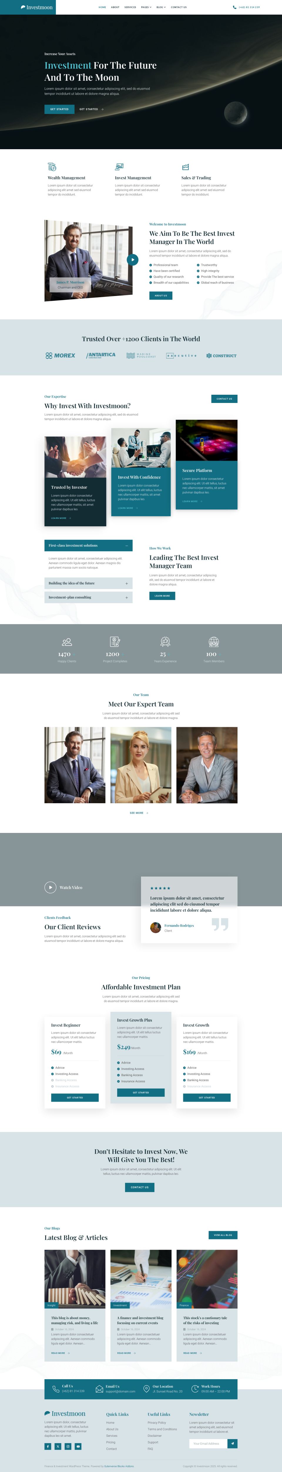 Template ThemeForest Investmoon WordPress template ThemeForest Investmoon