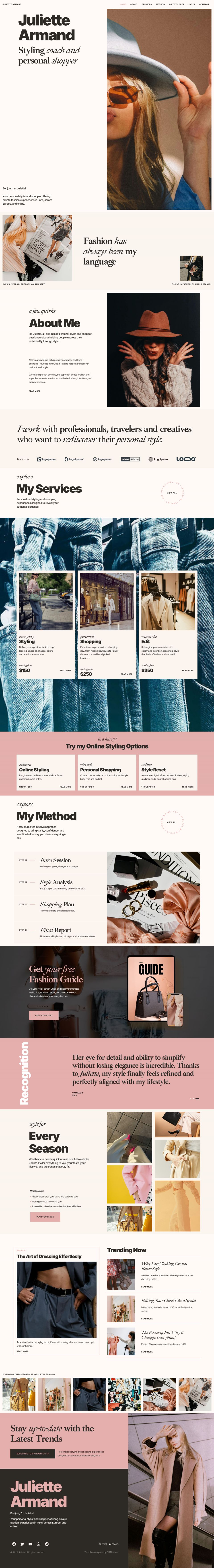 WordPress template ThemeForest Juliette