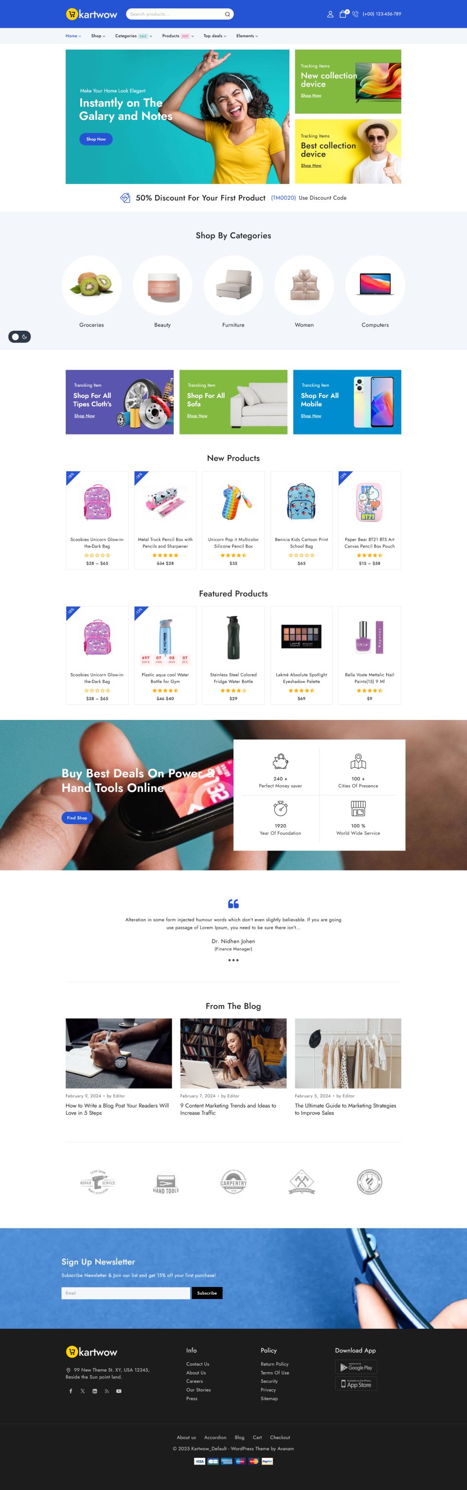 WordPress template ThemeForest Kartwow WP