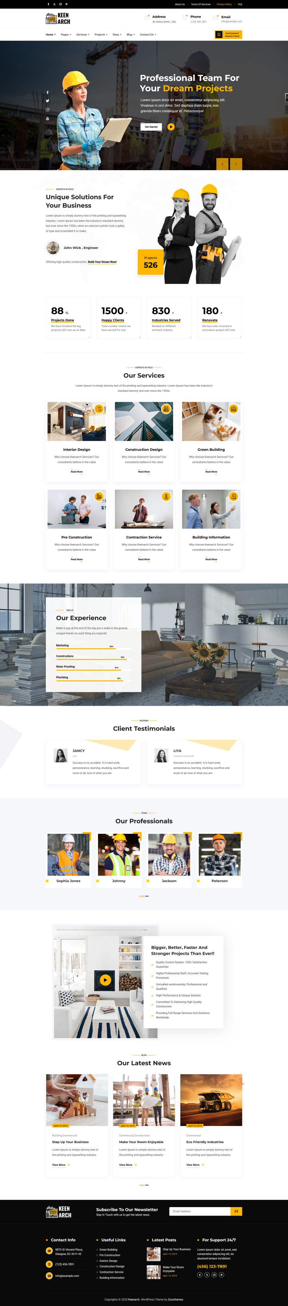 WordPress template ThemeForest Keenarch