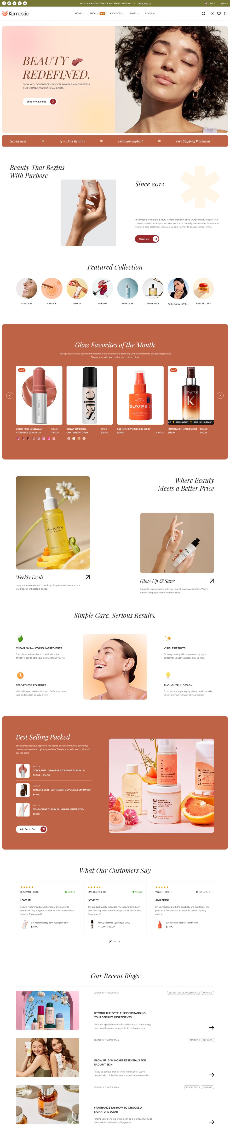 Template ThemeForest Komestic WordPress template ThemeForest Komestic