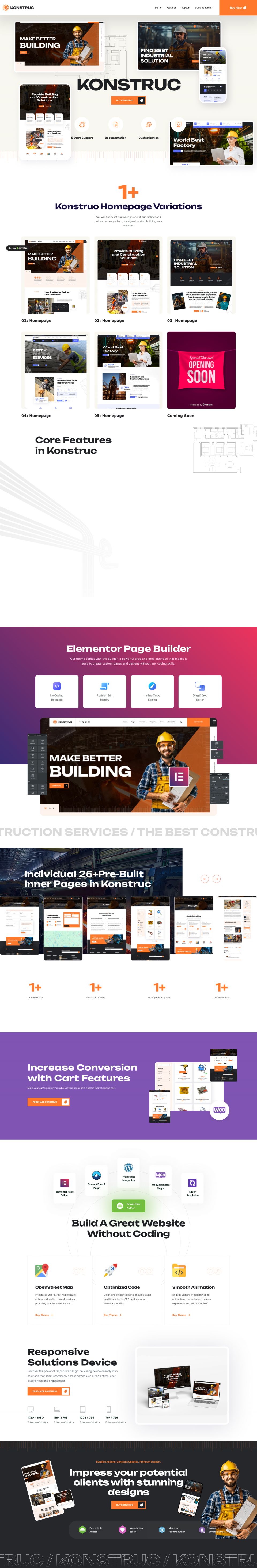 WordPress template ThemeForest Konstruc