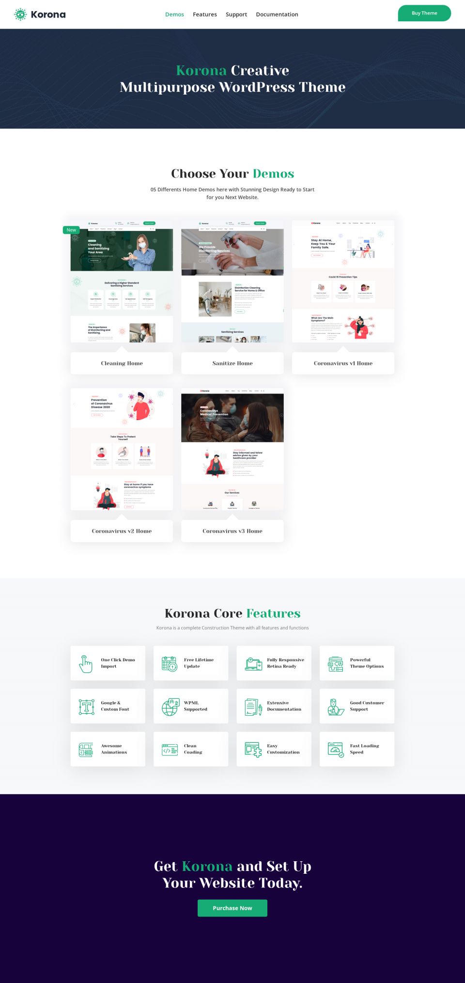 WordPress template ThemeForest Korona
