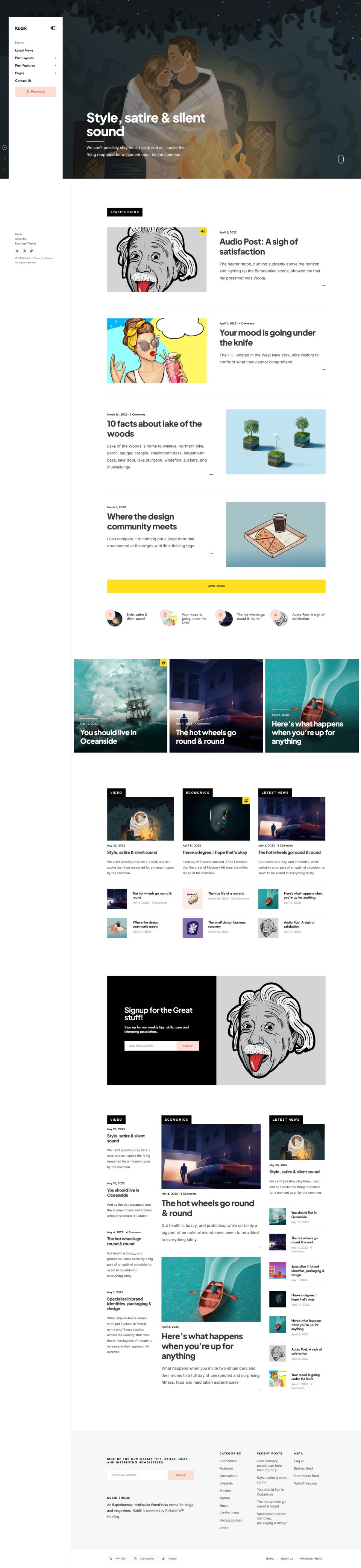 WordPress template ThemeForest Kubik