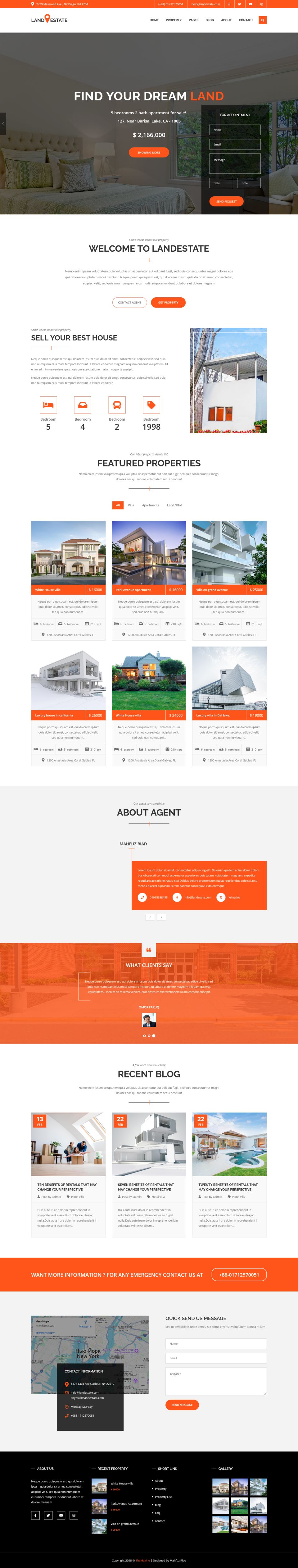 Template ThemeForest Land Estate WordPress template ThemeForest Land Estate