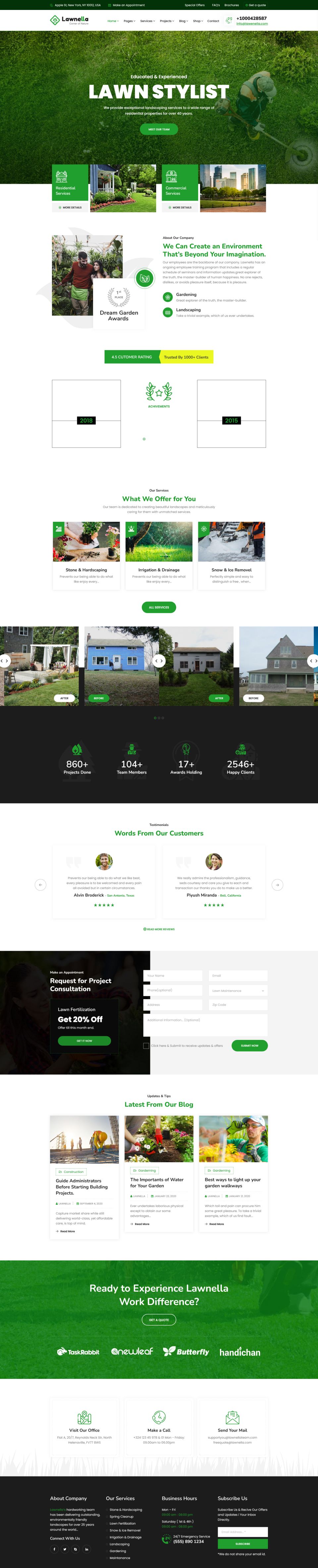 WordPress template ThemeForest Lawnella