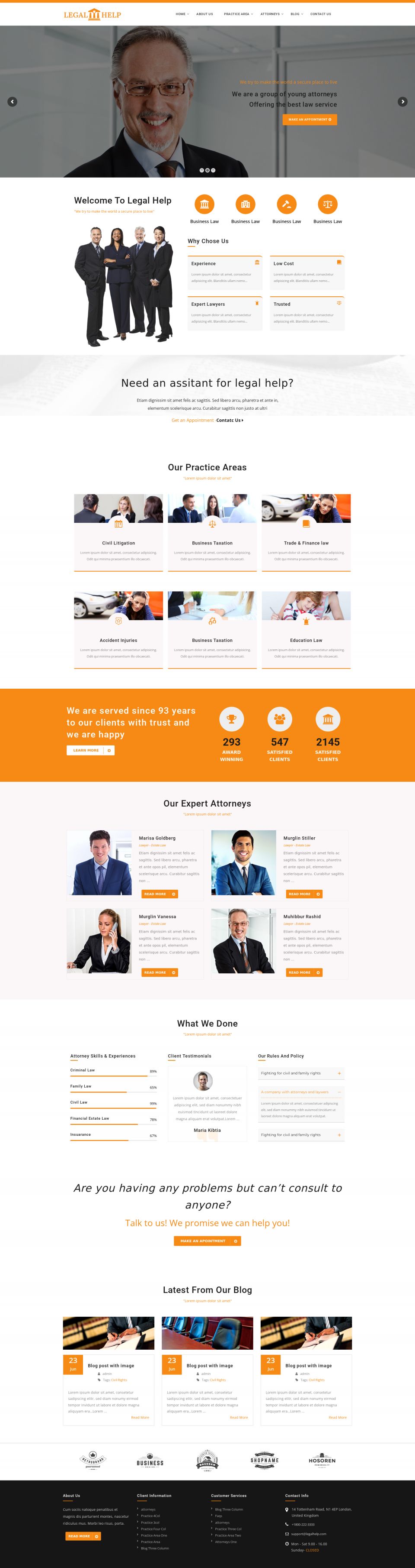 Template ThemeForest Legal Help WordPress template ThemeForest Legal Help
