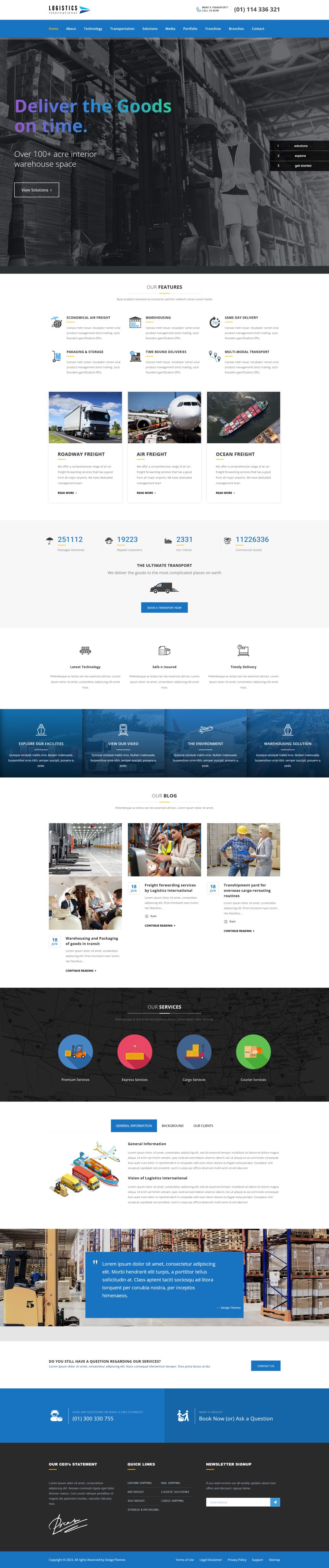 WordPress template ThemeForest Logistics