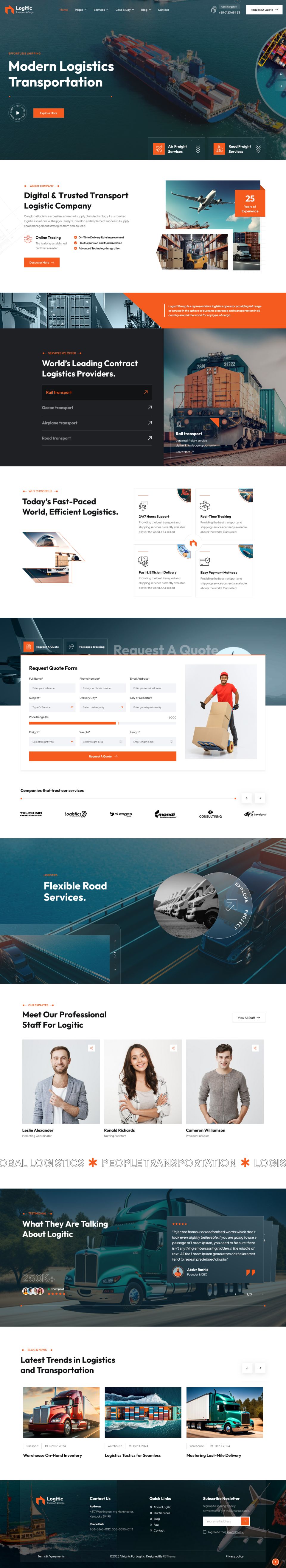 WordPress template ThemeForest Logitic
